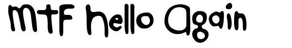 MTF Hello Again font preview